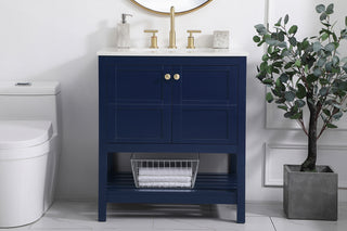 30 inch Single Bathroom Vanity in Blue
