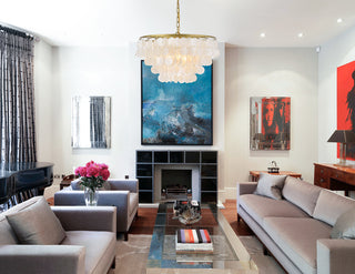 Selene 4 light Brass Pendant