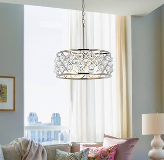 Madison 5 light polished Nickel Chandelier Clear Royal Cut Crystal