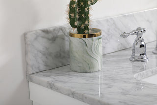 30 inch Single bathroom vanity in white with backsplash
