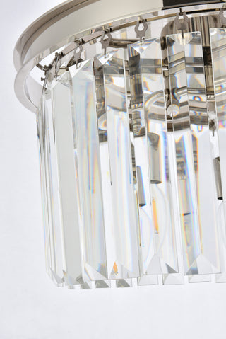 Sydney 3 light polished nickel Pendant Clear Royal Cut Crystal