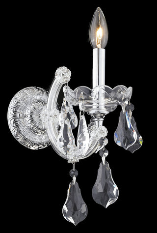 Maria Theresa 1 light Chrome Wall Sconce Clear Royal Cut Crystal