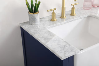 36 inch Single bathroom vanity in blue