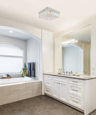 Maxime 4 light Chrome Flush Mount Clear Royal Cut Crystal