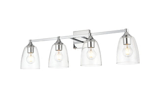 Gianni 4 light Chrome and Clear Bath Sconce