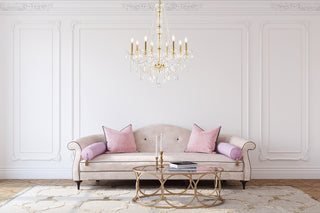 Verona 8 light Gold Chandelier Clear Royal Cut Crystal