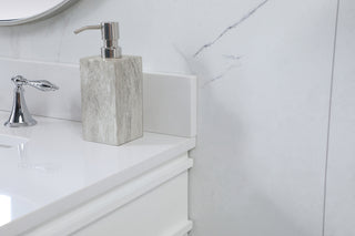 32 inch Single bathroom vanity in white with backsplash