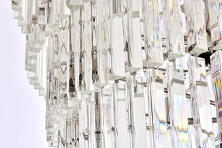 Sydney 48 inch spiral crystal chandelier in polished nickel
