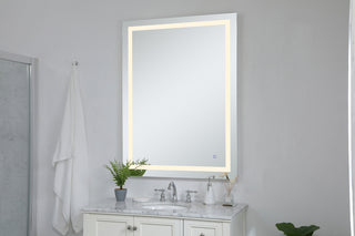 Helios 36in x 48in Hardwired LED mirror with touch sensor and color changing temperature 3000K/4200K/6400K