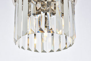 Sydney 3 light polished nickel Flush Mount Clear Royal Cut Crystal