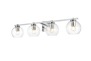 Juelz 4 light Chrome and Clear Bath Sconce