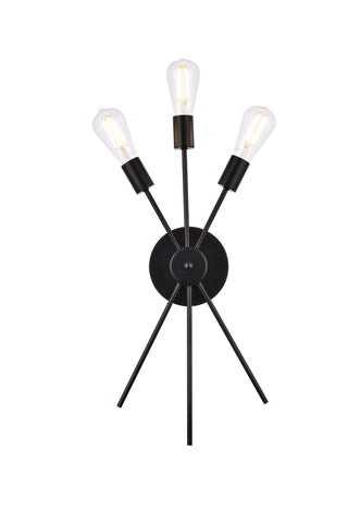Lucca 11 inch bath sconce in black