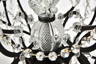 Geneva 6 light Dark Bronze Chandelier Clear Royal Cut crystal