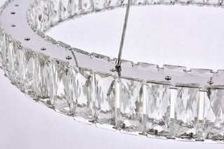 Monroe 26 inch LED round Single pendant in chrome