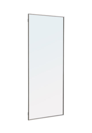 Metal frame Rectangle Mirror 30 inch Silver