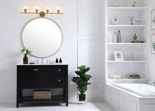 Collier 4 light Brass and Clear glass Wall sconce