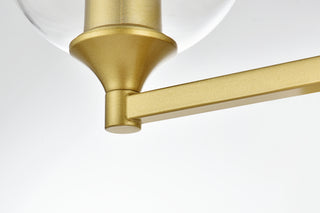 Foster 4 light Brass and Clear Bath Sconce