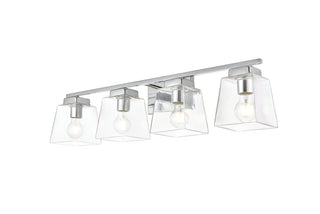 Merrick 4 light Chrome and Clear Bath Sconce