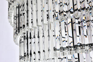 Sydney 48 inch spiral crystal chandelier in matte black