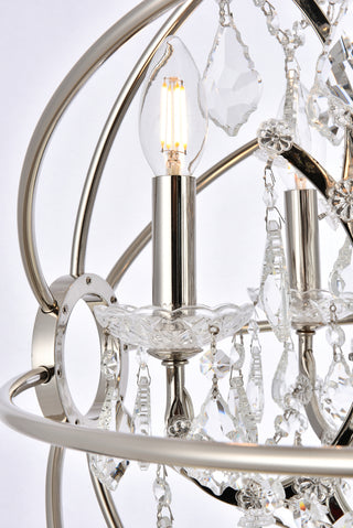 Geneva 5 light polished nickel Pendant Clear Royal Cut crystal