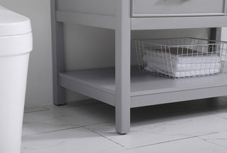 42 inch Single bathroom vanity in gray with backsplash