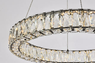 Monroe 23 inch LED round Single pendant in black