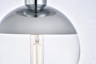 Eclipse 1 Light Chrome Flush Mount With Clear Glass