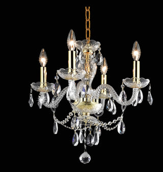  Elle Collection Pendant D17in H18in Lt:4 Gold Finish 