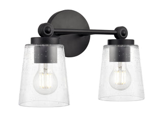 Lauryn 13.5" Wide 2-Light Vanity - Matte Black
