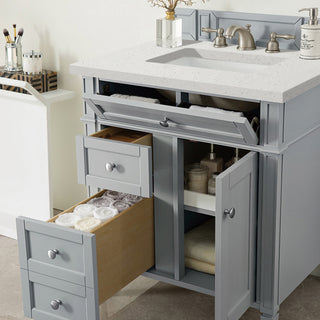 30 Inch Brittany Freestanding Vanity in Urban Gray / Lime Delight Top