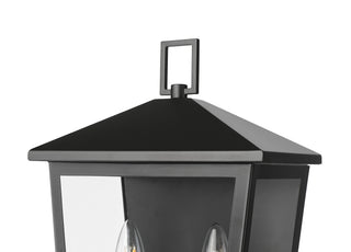 Munger 16.5" High 2-Light Outdoor Wall Sconce - Powder Coated Black