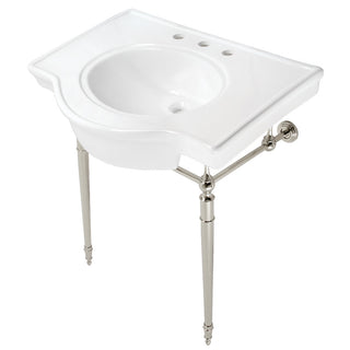 Edwardian 31 Inch Console Sink in White