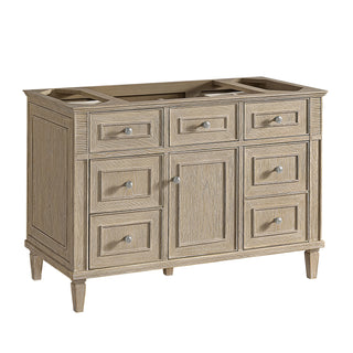 48 Inch Lorelai Freestanding Vanity in Whitewashed Oak / White Zeus Top