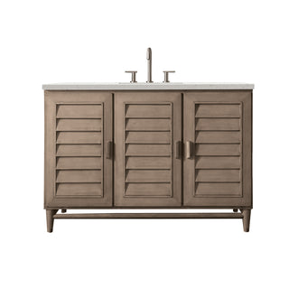 48 Inch Portland Freestanding Vanity in Whitewashed Walnut / Lime Delight Top