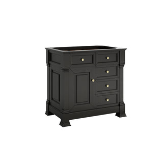36 Inch Brookfield Freestanding Vanity in Black Onyx / Arctic Fall Top