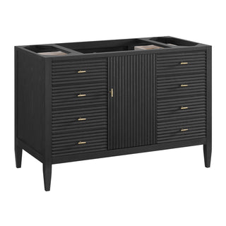 48 Inch Myrrin Freestanding Vanity in Carbon Oak / Eternal Jasmine Pearl Top