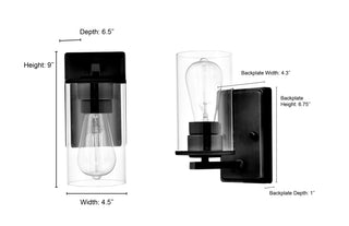 Verlana 1-Light Wall Sconce Matte Black