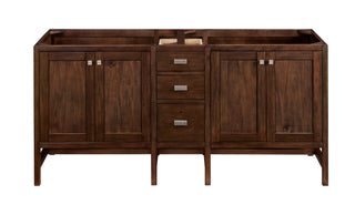 72 Inch Addison Freestanding Vanity in Mid-Century Acacia / Eternal Jasmine Pearl Top