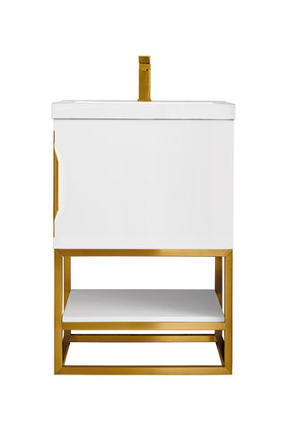 23.625 Inch Columbia Freestanding Vanity in Glossy White / White Glossy Top