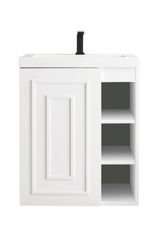 23.625 Inch Alicante' Floating Vanity in Glossy White / White Glossy Top