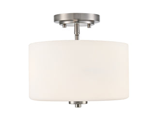Verlana 22" 2-Light Semi-Flush Mount - Brushed Nickel