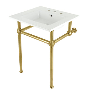 Templeton 25.19 Inch Console Sink in White