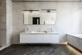 Rectangular swivel vanity wall sconce 24'' Satin Nickel