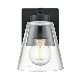 Strayhan 6.75" High 1-Light Wall Sconce - Matte Black