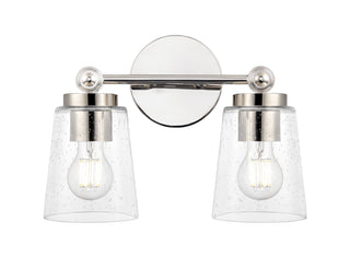 Lauryn 13.5" Wide 2-Light Vanity - Polished Nickel
