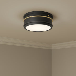 Stralara  12" Wide 2-Light Flush Mount