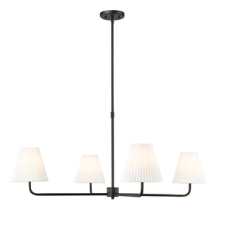 Ami 40" Wide 4-Light Chandelier - Matte Black