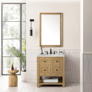 30 Inch Breckenridge Freestanding Vanity in Light Natural Oak / Eternal Jasmine Pearl Top