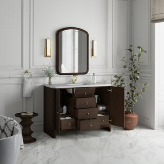 48 Inch Gracyn Freestanding Vanity in Sable / White Zeus Top