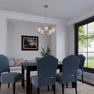Strayhan 24" 5-Light Chandelier - Modern Gold